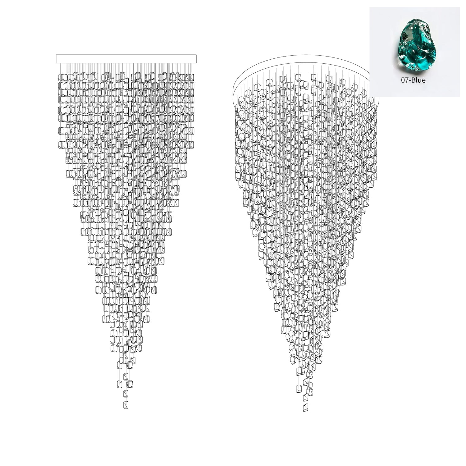 Veshaa Postmodern Luxury Stone Crystal Chandelier - Letslighting