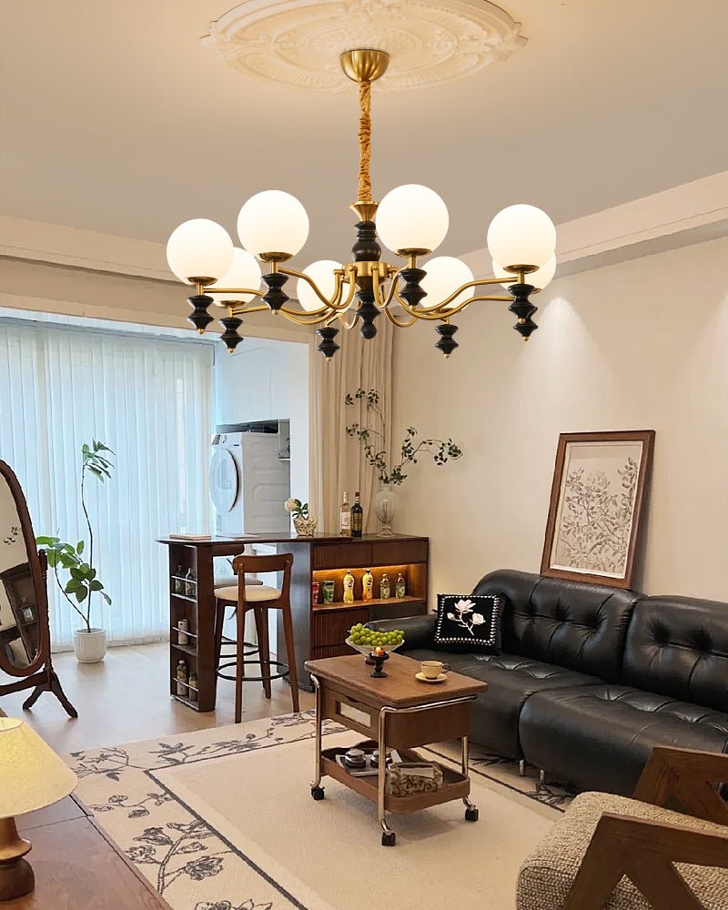 Ordore Traditional Elegance Vintage Wood Chandelier - Letslighting