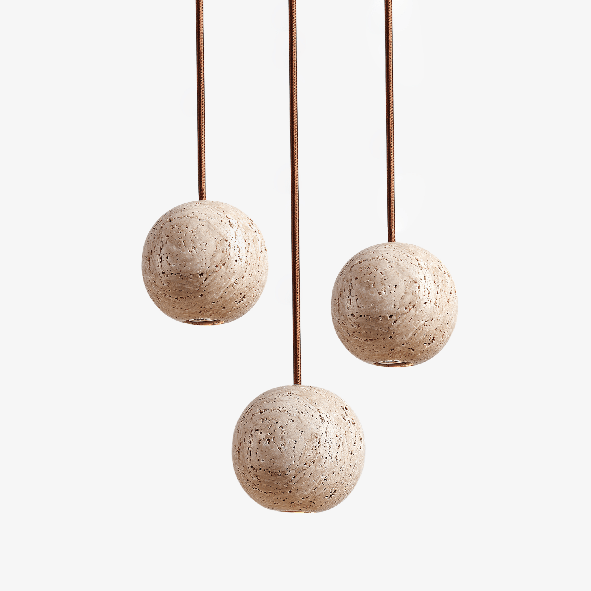 Trio Travertine Pendant Light