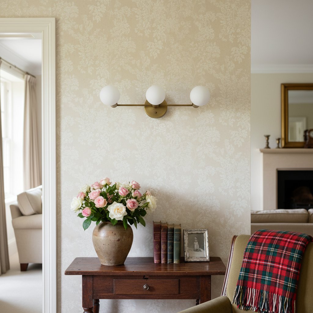 Pearl 3-Light Milk Glass Globe Wall Sconce Mid-Century Light