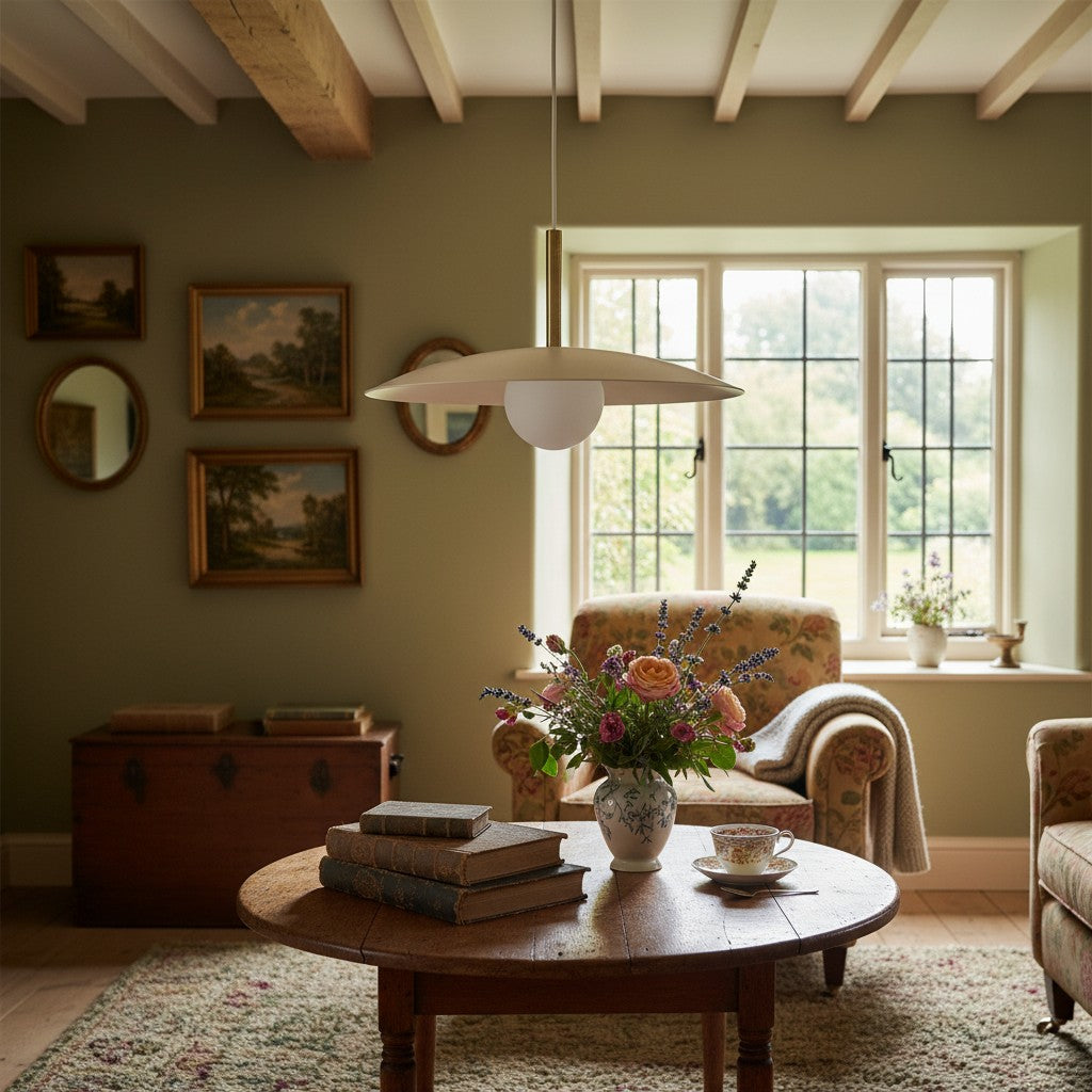 Disc Pendant Light Brass