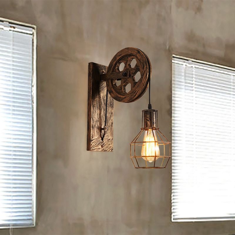 Epoch Wall Lamp Retro Rust Bronze Bedroom - Letslighting