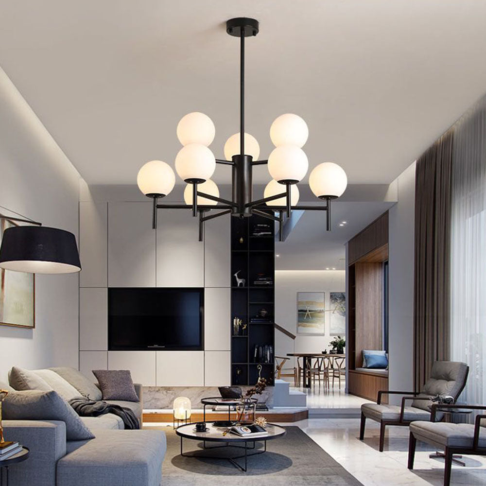 Silva Modern Globe Bubble Metal Glass Pendant Light - Letslighting