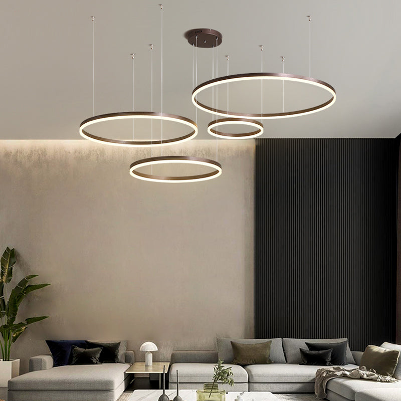 Arisha Modern Pendant Light Tir-Circle Metal