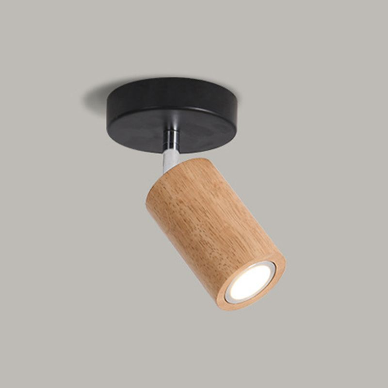 Muto Modern LED Adjustable Ceiling Spotlight, Wood - Letslighting