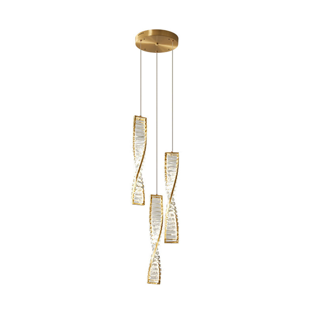 Kristy Modern Spiral Strip Pendant Light - Letslighting