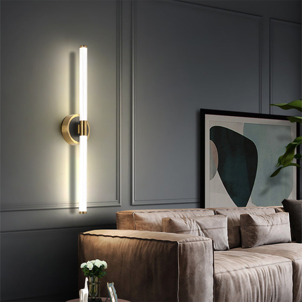 Arisha Designer Linear Mirror Front Vanity Wall Lamp Cooper - Letslighting