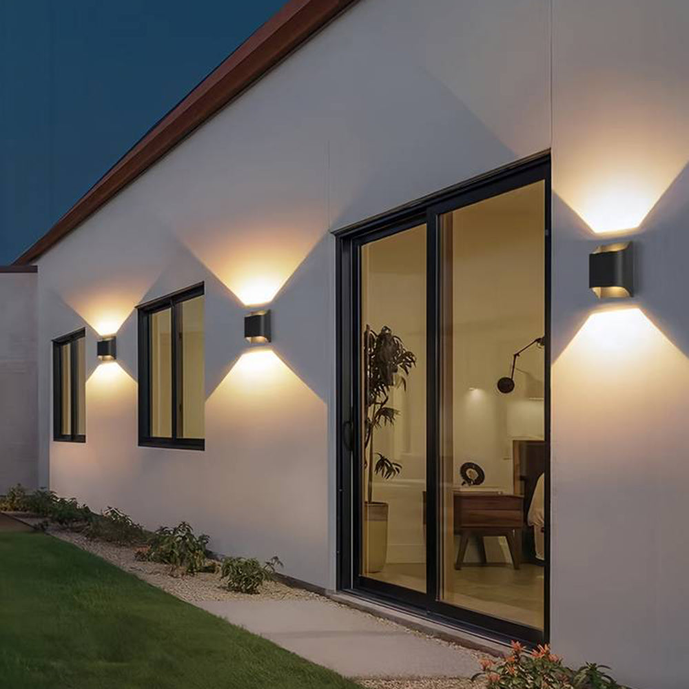 Ray Modern LED Outdoor Wall Lamp Metal Courtyard