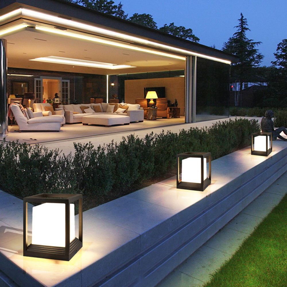 Ray Modern Rectangular Metal Outdoor Lamps