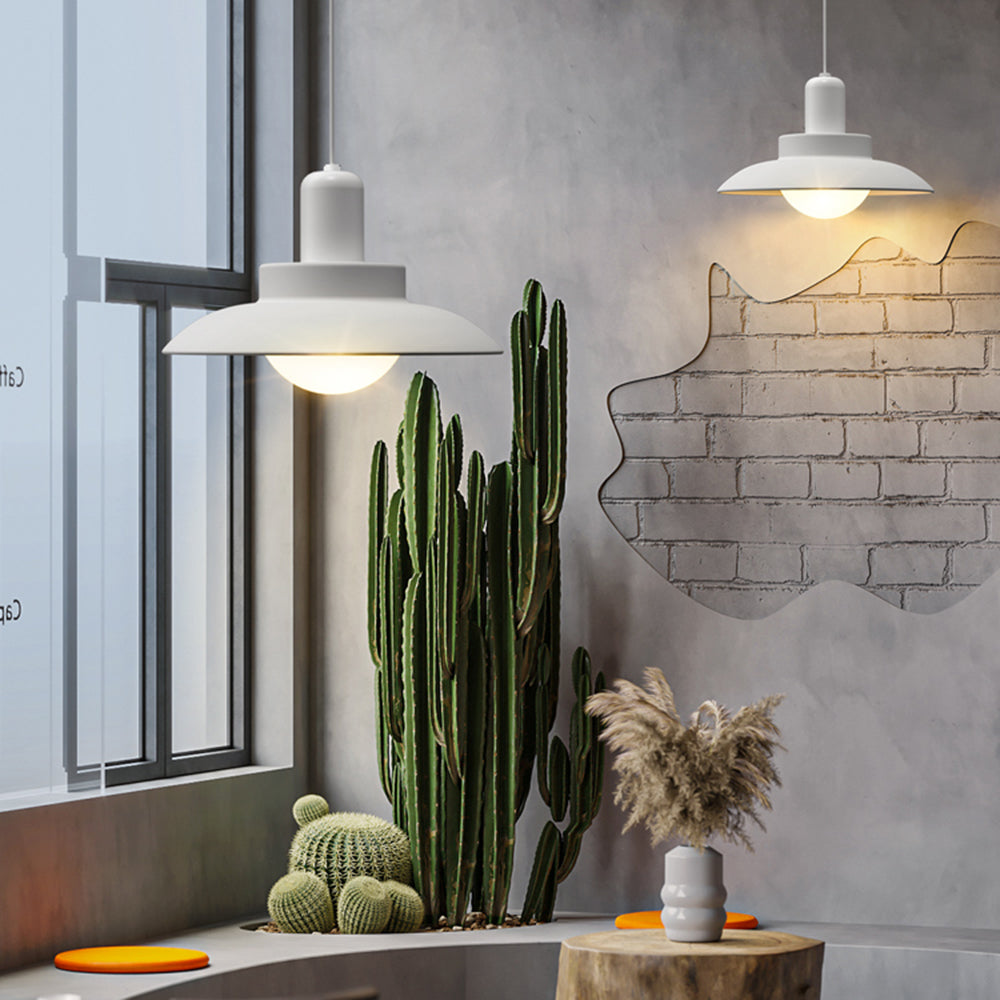 Arisha Retro Funnel Pendant Light Metal Glass