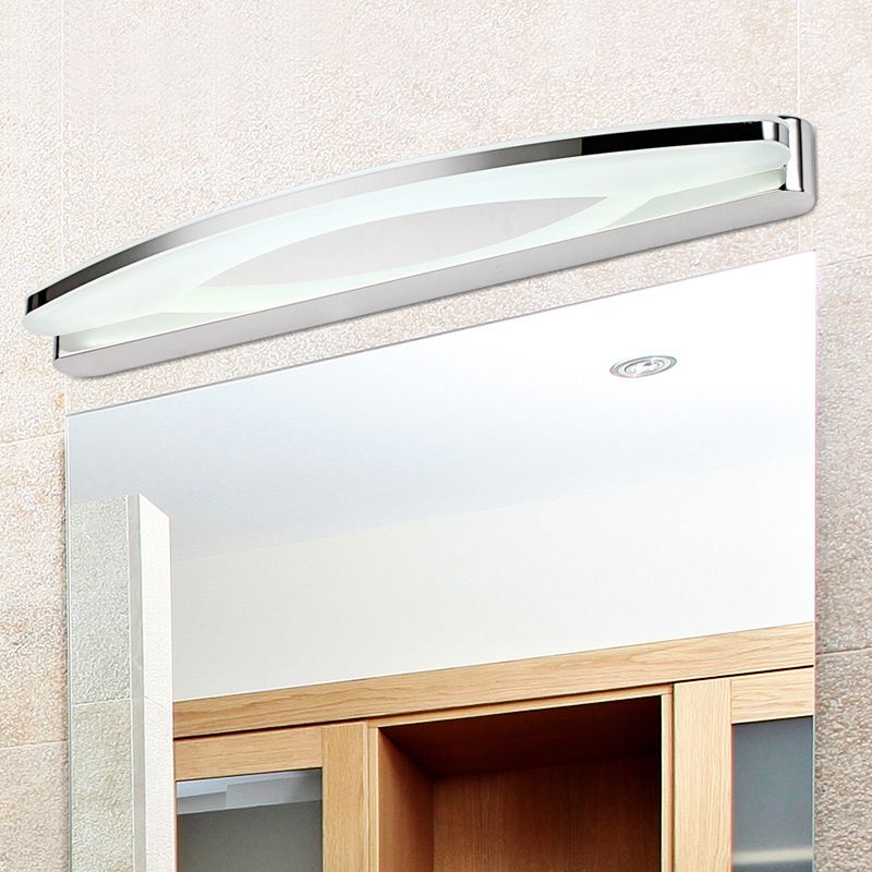 Arisha Minimalist Vanity Wall Lamp, Chrome, Bedroom/Bathroom