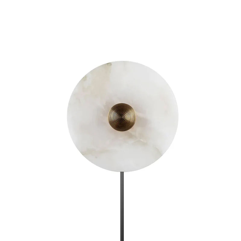 Round Alabaster Plug In Wall Lamp - Letslighting