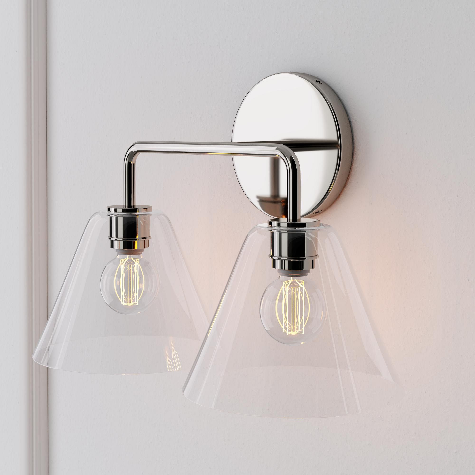 Cone Wall Sconce Milk Glass Living Room