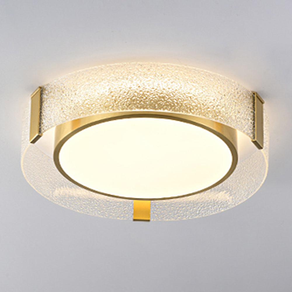 Arisha Modern Round Glass Flush Mount Ceiling Light - Letslighting