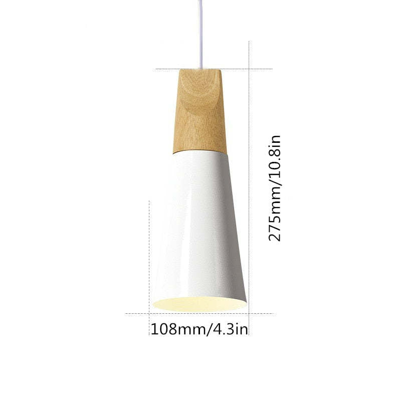 Valentina Multi-Shaped Wood And Pendant Light, 6 Colors - Letslighting