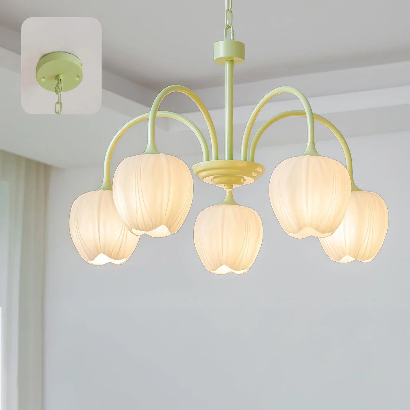 Aria Fresh Tulip Chandeliers - Letslighting