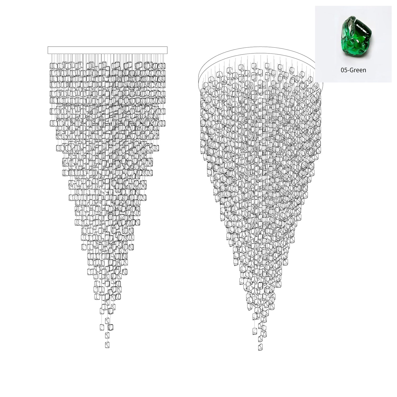 Veshaa Postmodern Luxury Stone Crystal Chandelier - Letslighting