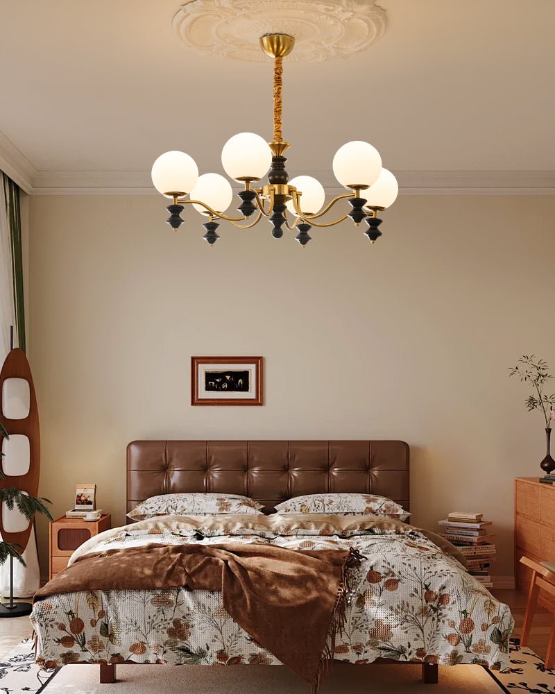 Ordore Traditional Elegance Vintage Wood Chandelier - Letslighting