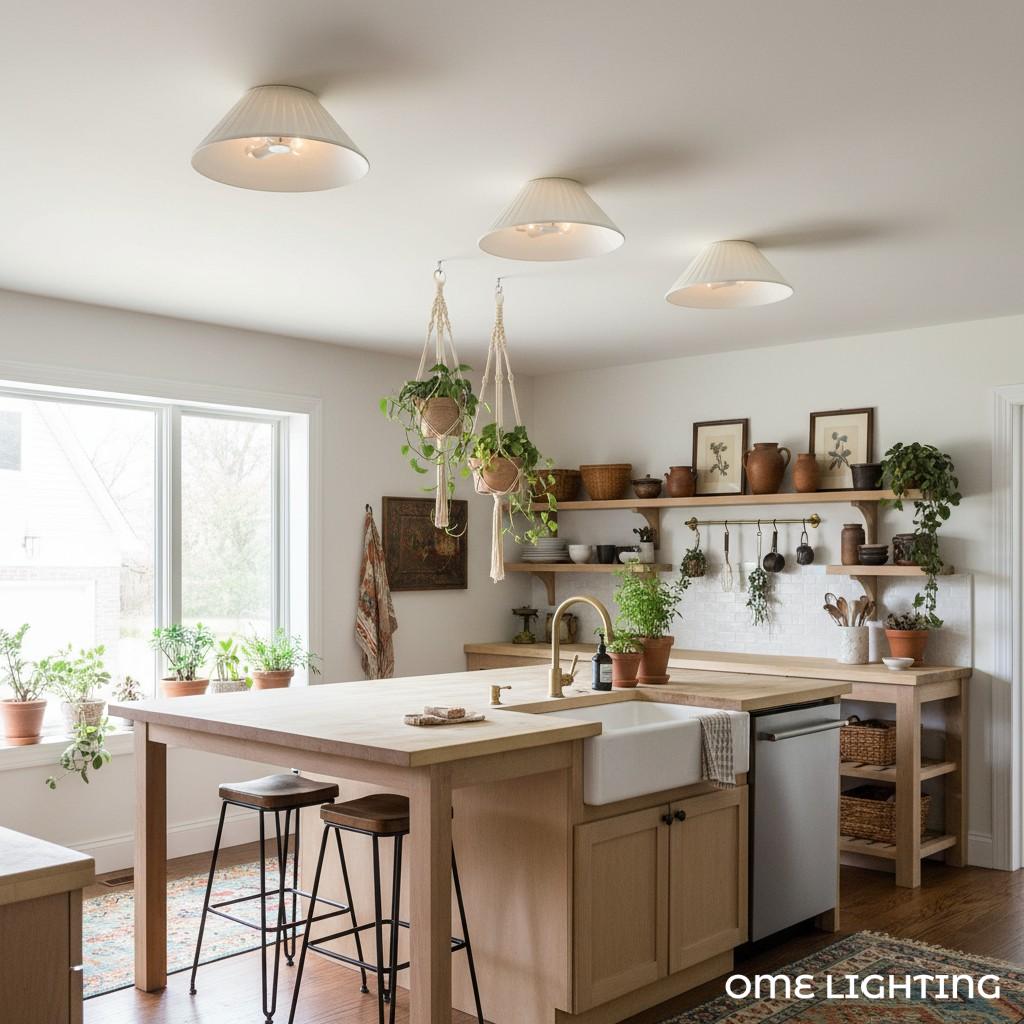 Grace Ceiling Light Metal&Linen