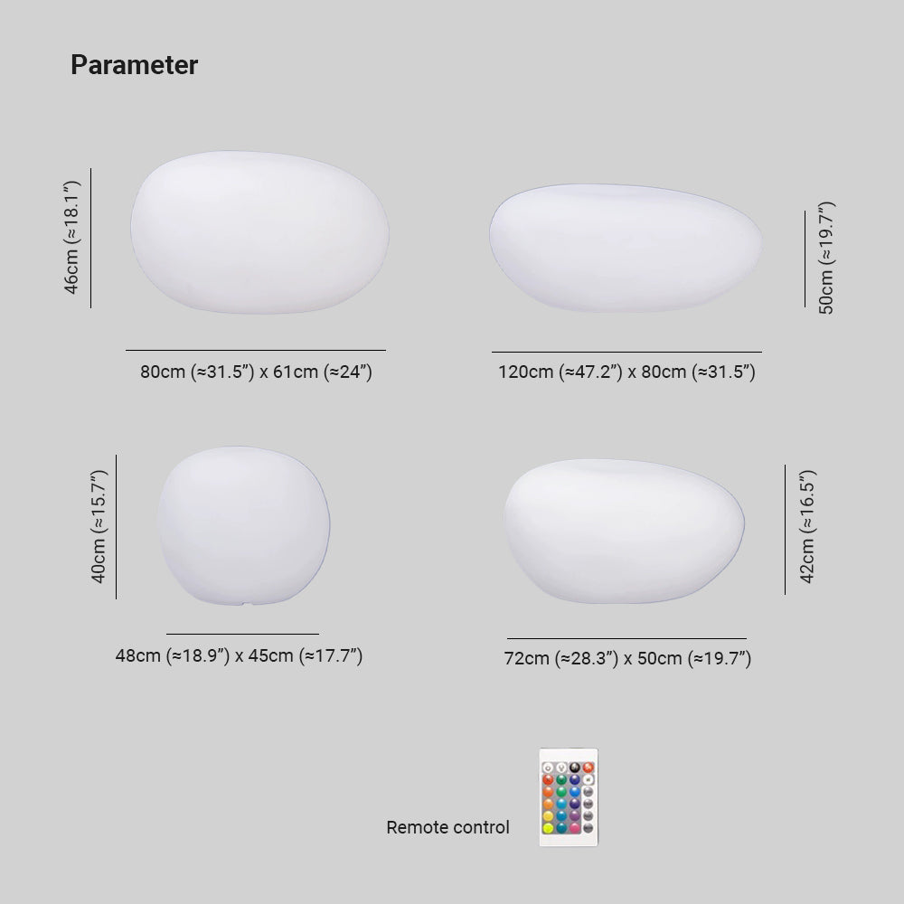 Pena Modern Stone Shaped Rechargeable Outdoor Light