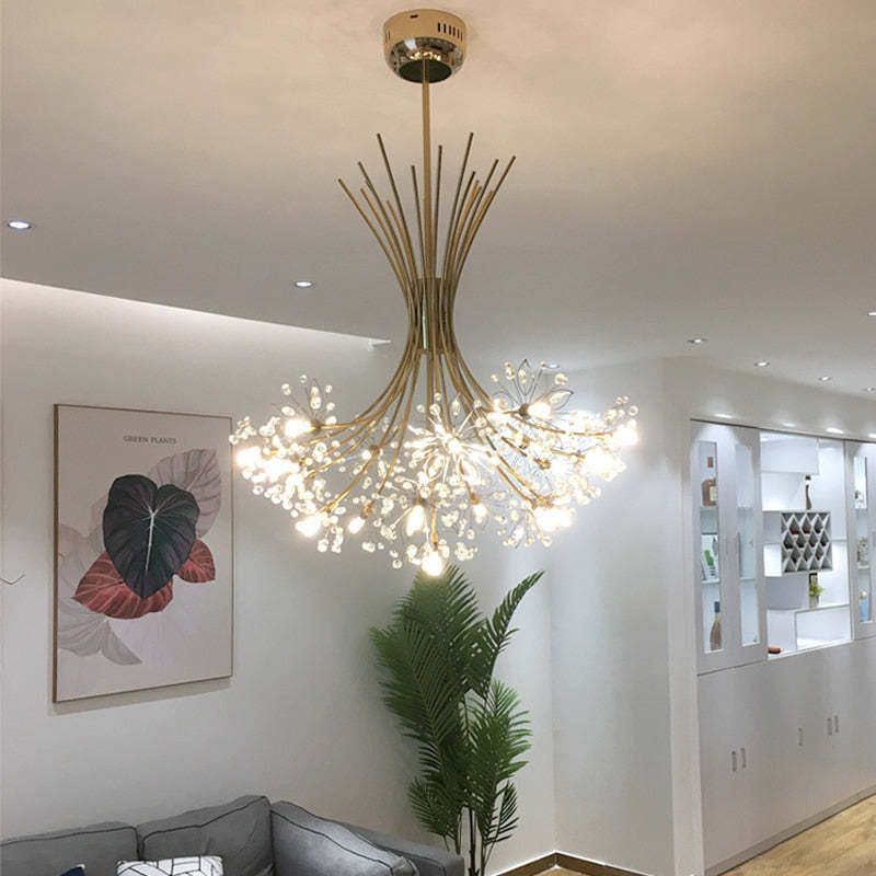 Arisha Modern Art Deco Crystal Sputnik Chandelier - Letslighting