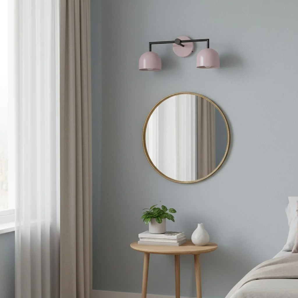Chroma Brass White Wall Light Contemporary Living Room