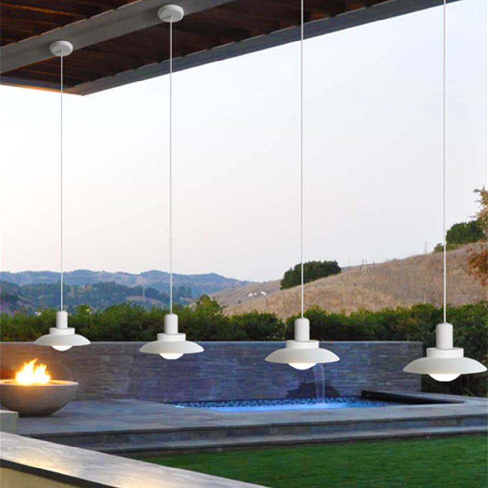 Arisha Retro Funnel Pendant Light Metal Glass