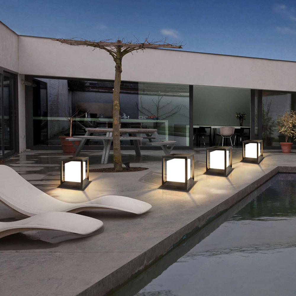 Ray Modern Rectangular Metal Outdoor Lamps