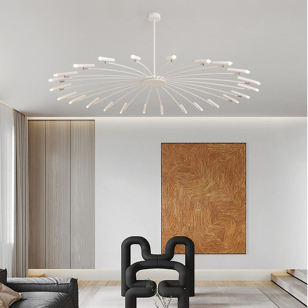Arisha Modern Blown Linear Metal Chandelier - Letslighting