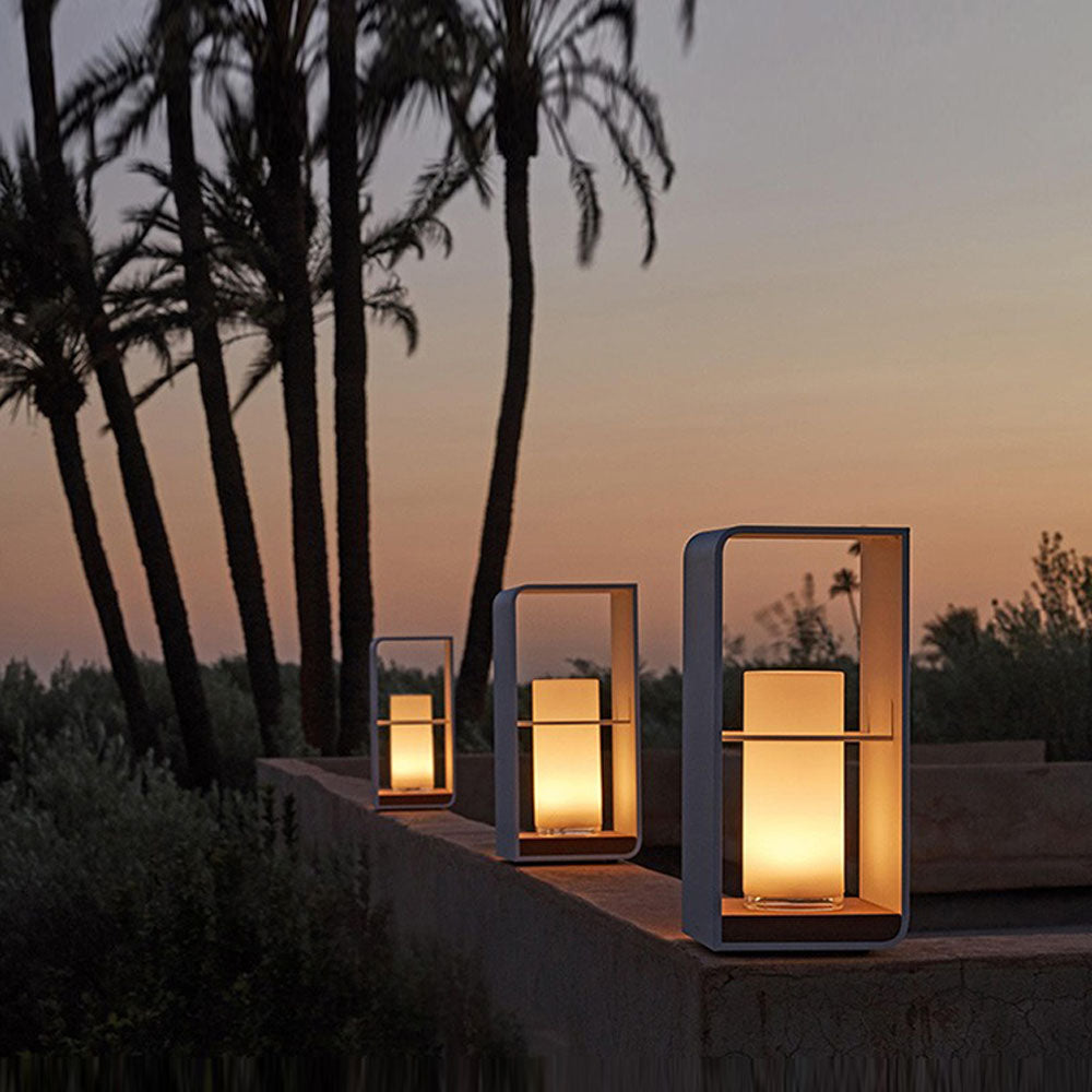 Ray Minimalist Cuboid Candle Outdoor Floor Lamp Garden