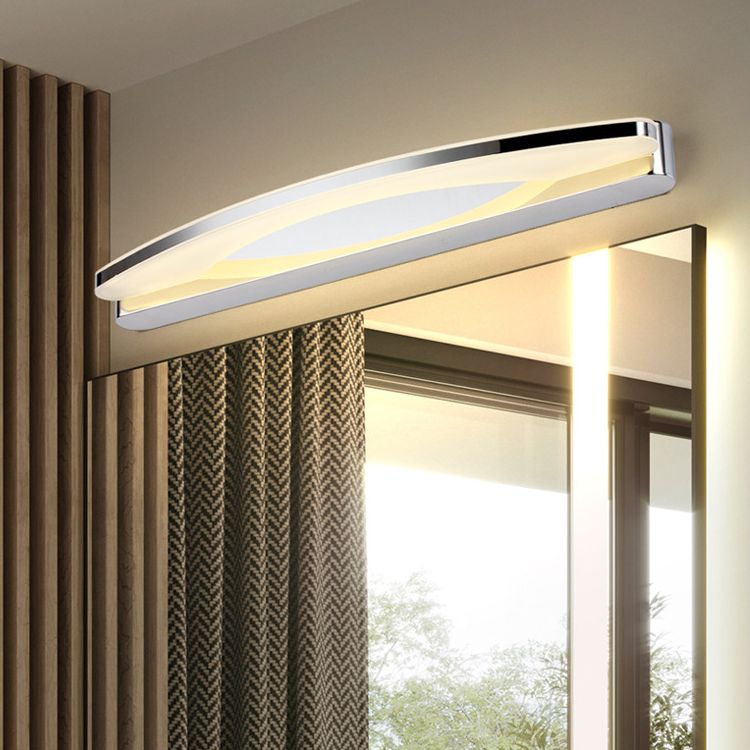 Arisha Minimalist Vanity Wall Lamp, Chrome, Bedroom/Bathroom