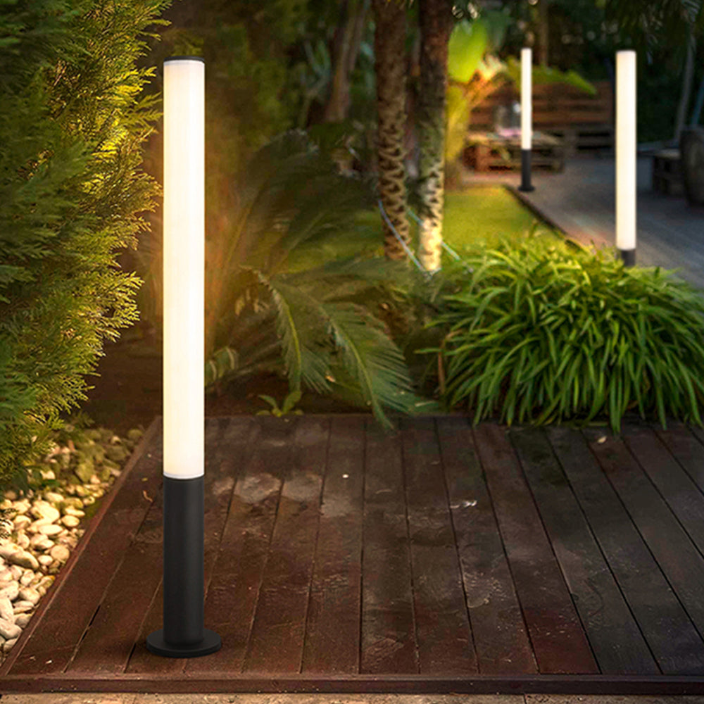 Ray Minimalist Cylindrical Acrylic Outdoor Ground Ligh