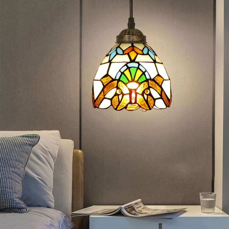Tiffany Multicolor Bell Pendant Light - Letslighting