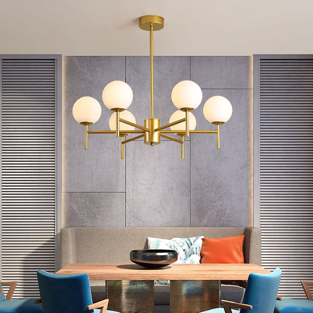 Silva Modern Globe Bubble Metal Glass Pendant Light - Letslighting