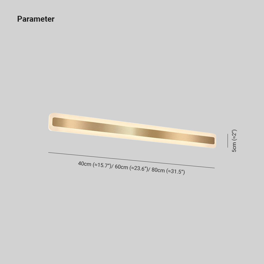 Arisha Modern Rectangular Vanity Mirror Front Wall Lamp