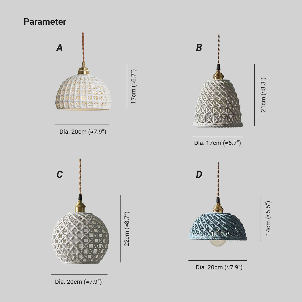 Valentina Modern LED Pendant Light Metal Blue White Bedroom/Kitchen - Letslighting