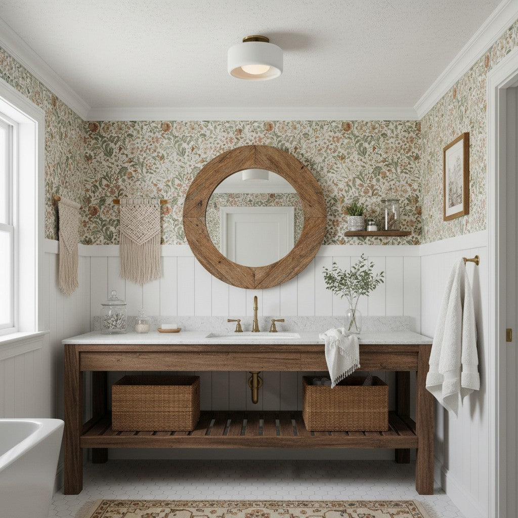 Kiln Porcelain Drum Ceiling Light