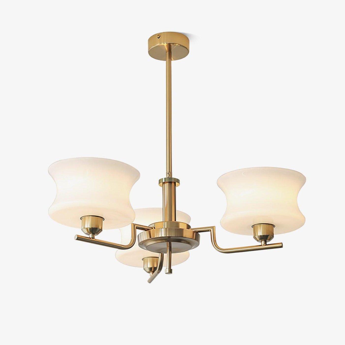 Lustra Chandelier Natural Gold Vintage Glass - Letslighting