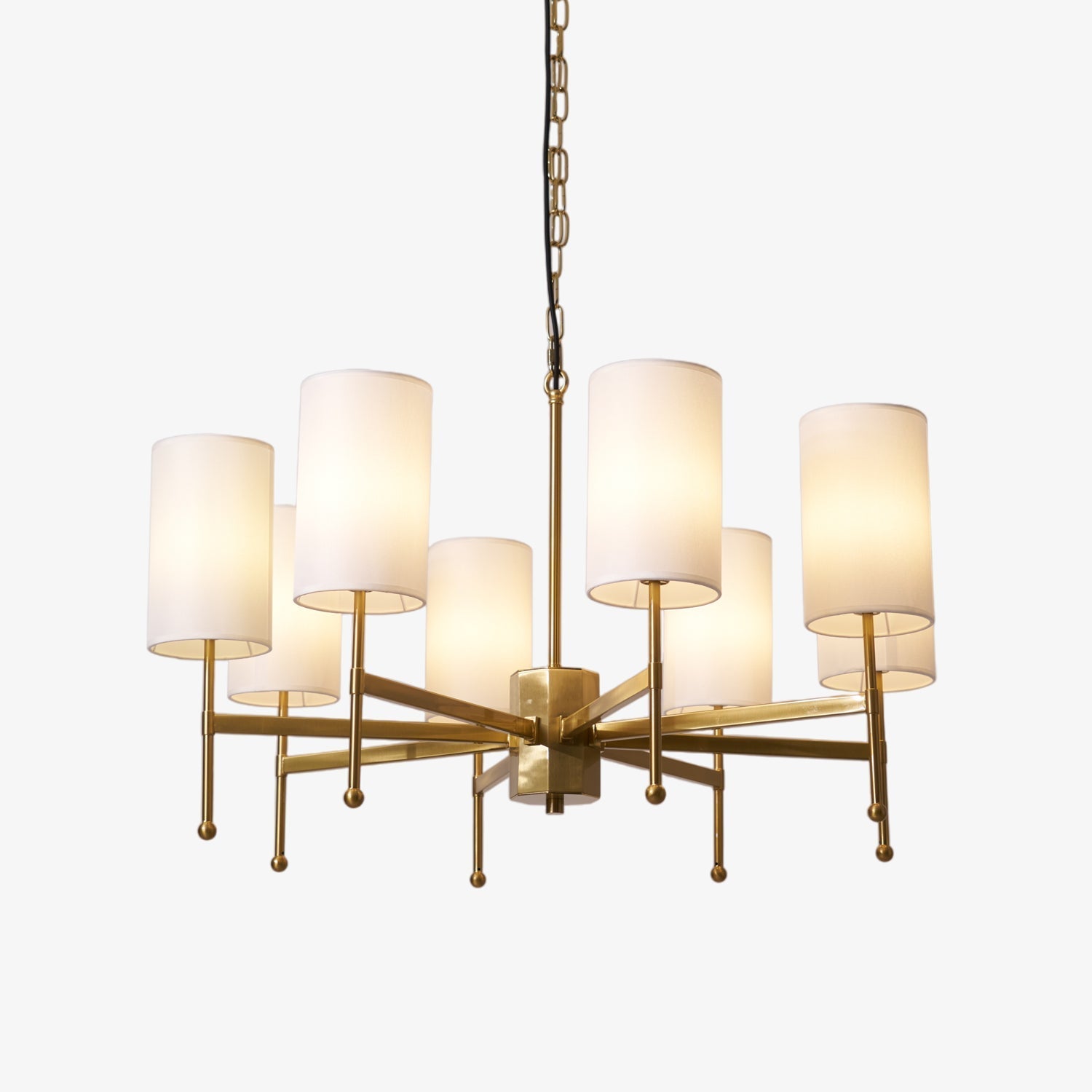 Ulcarisra Traditional Vintage Brass Fabric Chandelier - Letslighting
