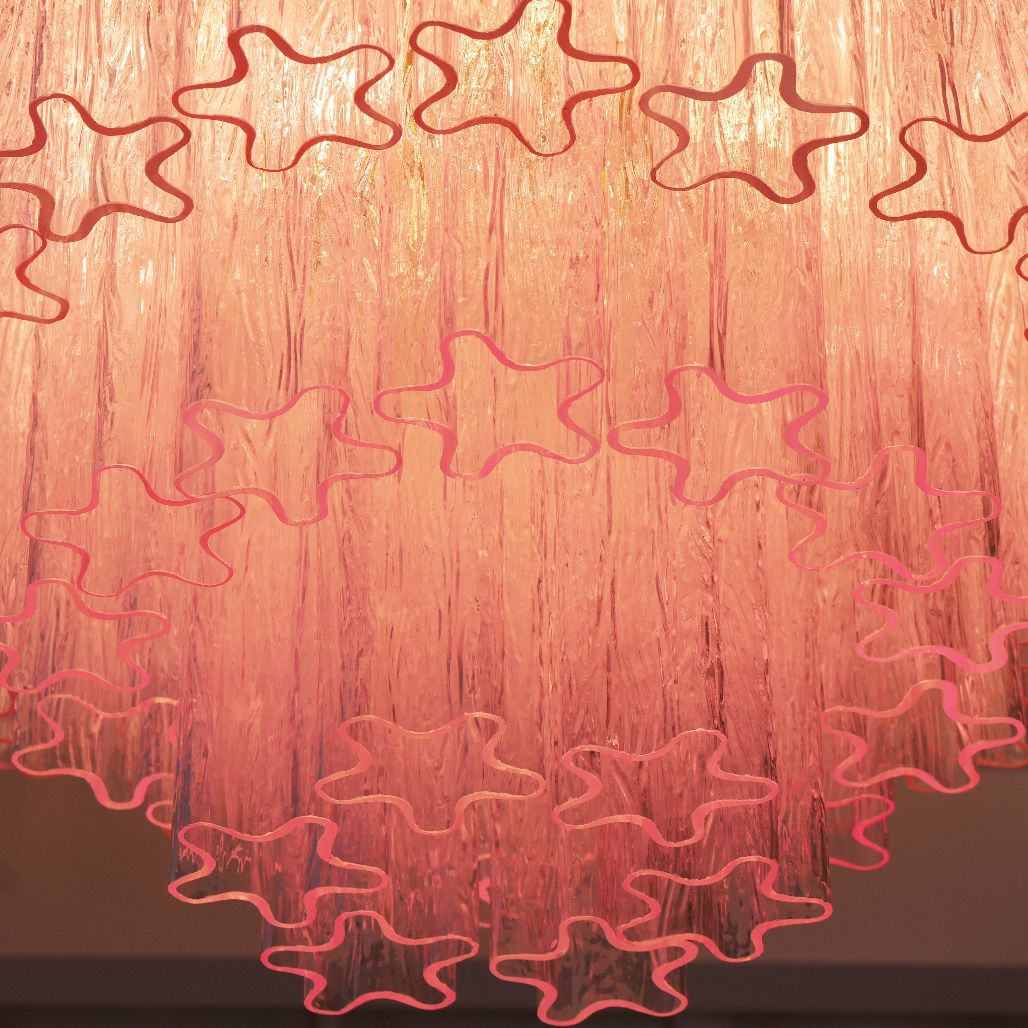 Aurora Ceiling Lamp Murano Pink Glass Vintage - Letslighting