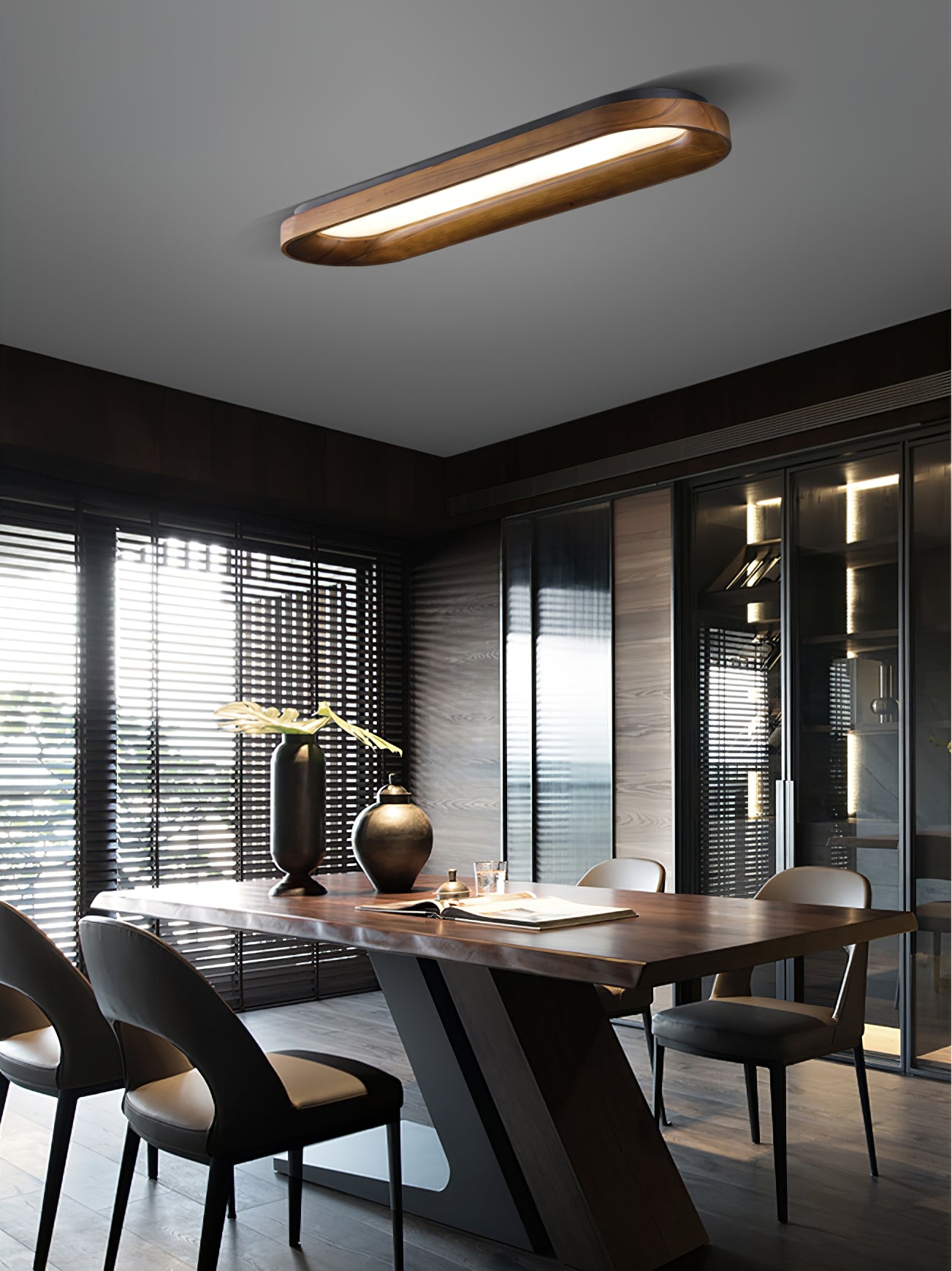 Zatalel Modern Minimalist Flowing Cloud Wood Ceiling Lamp - Letslighting