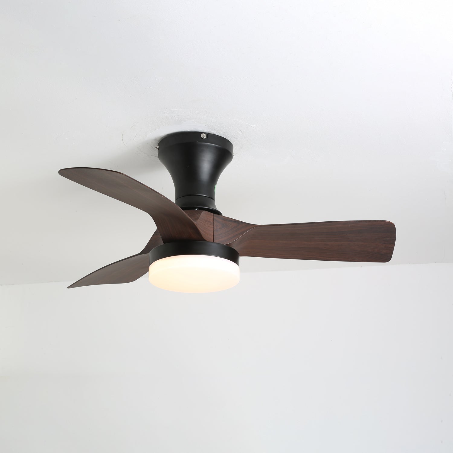 Nora Minimalist White Wood Ceiling Fan Light - Letslighting