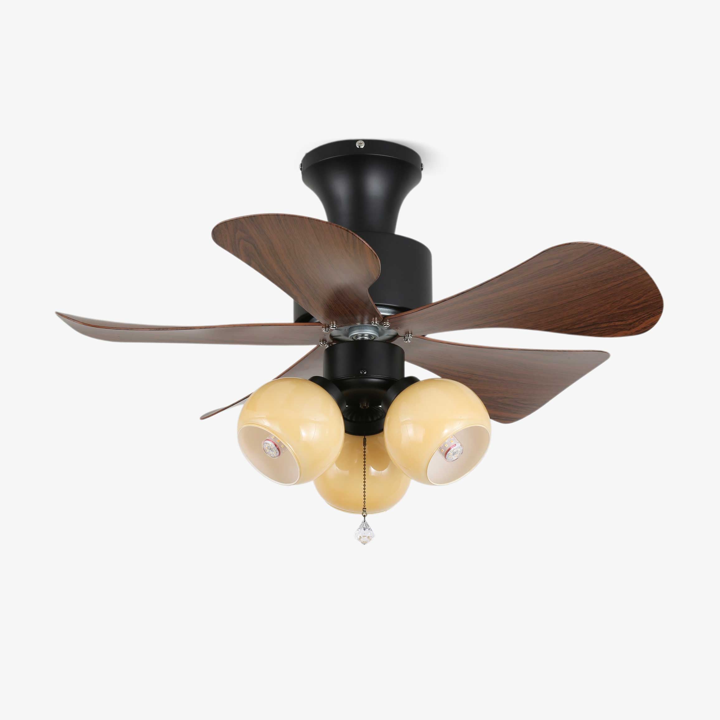 Lunara Vintage Wood Ceiling Fan Light - Letslighting