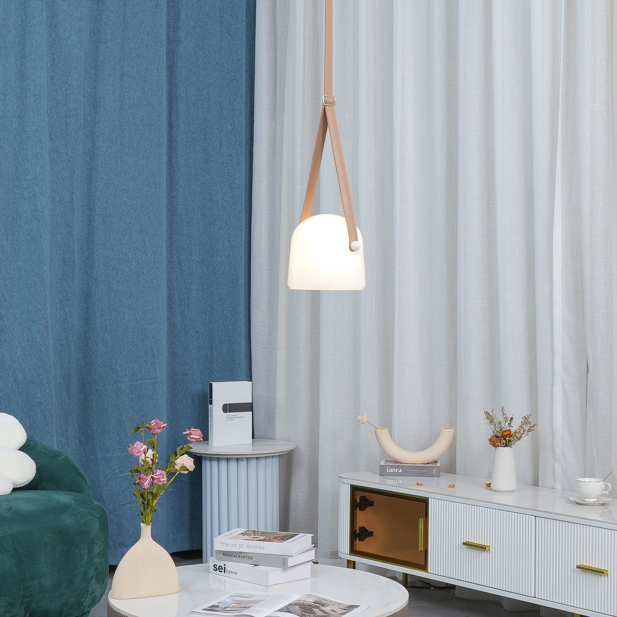 Averisce Leather Industrial Pendant Light - Letslighting