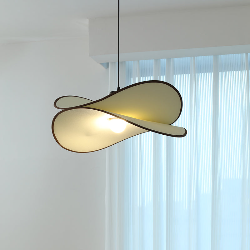 Ritta Wabi-Sabi Retro Leaf Farbic LED Pendant Light Study Bedroom - Letslighting