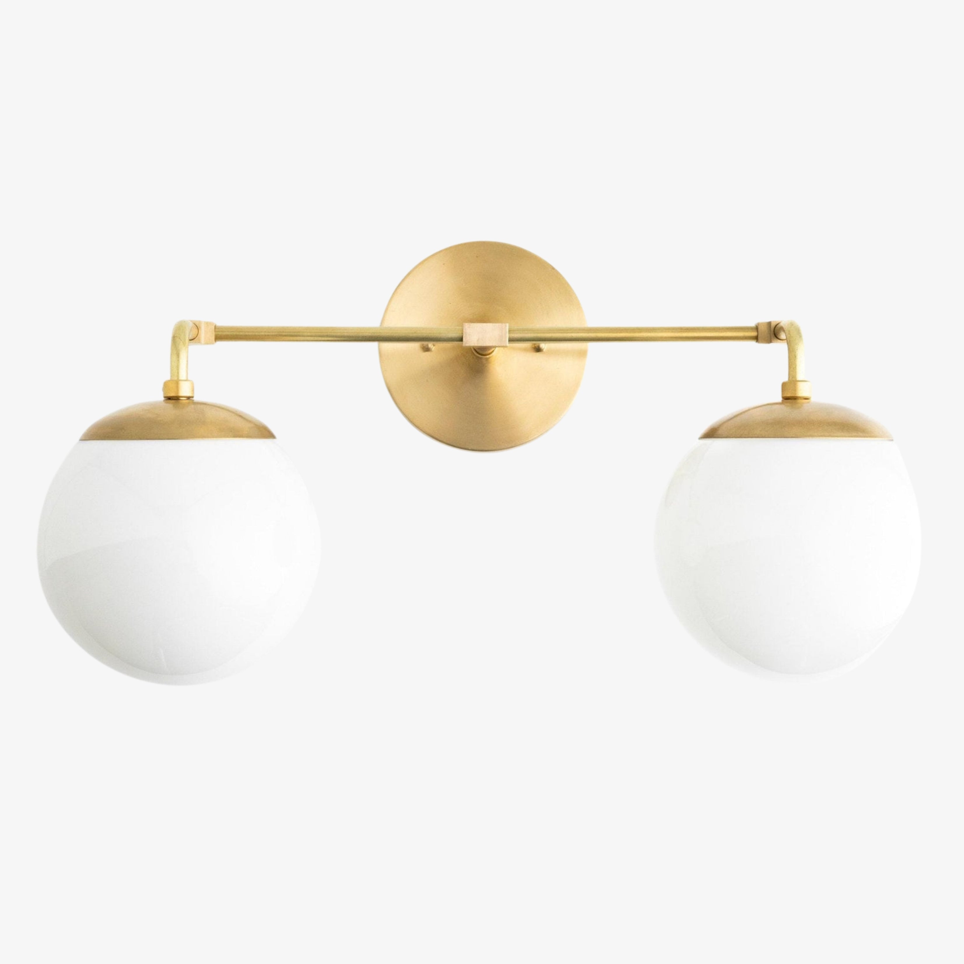 Pearl 2/3-Light Wall Sconce Milk Glass Hallway