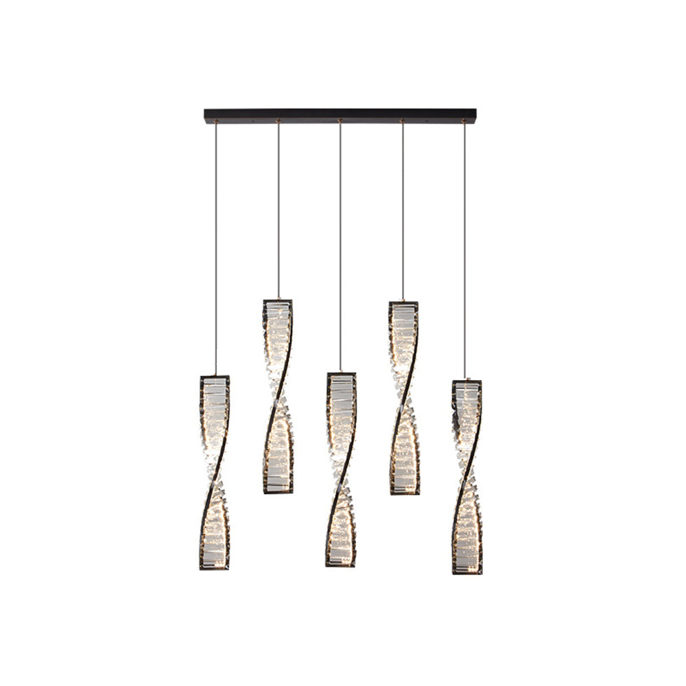 Kristy Modern Spiral Strip Pendant Light - Letslighting