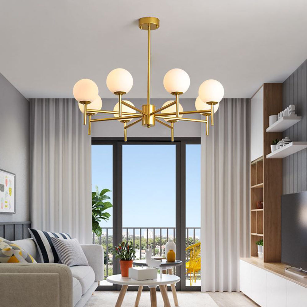 Silva Modern Globe Bubble Metal Glass Pendant Light - Letslighting