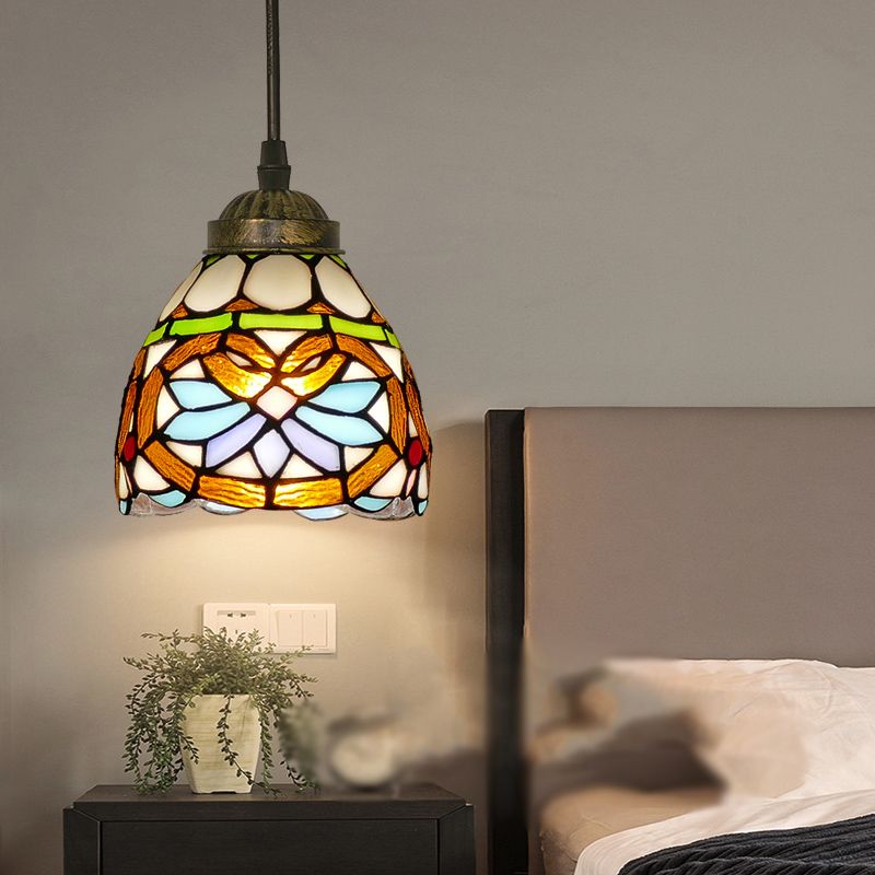 Tiffany Multicolor Bell Pendant Light - Letslighting