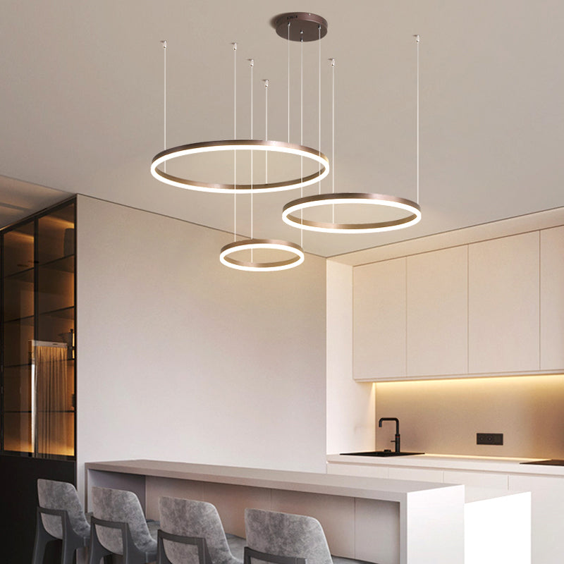 Arisha Modern Pendant Light Tir-Circle Metal